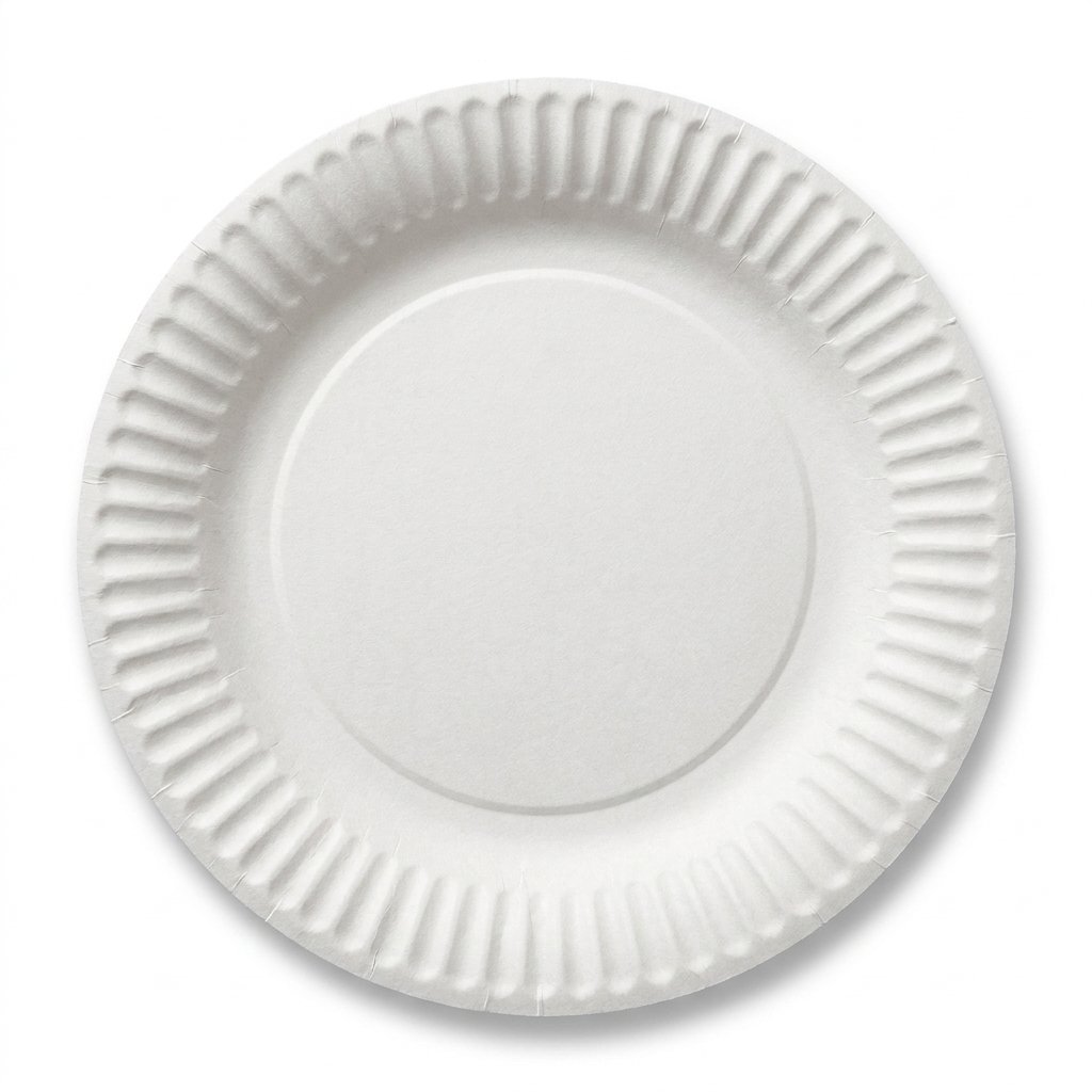 9-Inch Paper Plates White Uncoated 100 Count - The Green Standard Professional - Commercial Grade - Restaurant