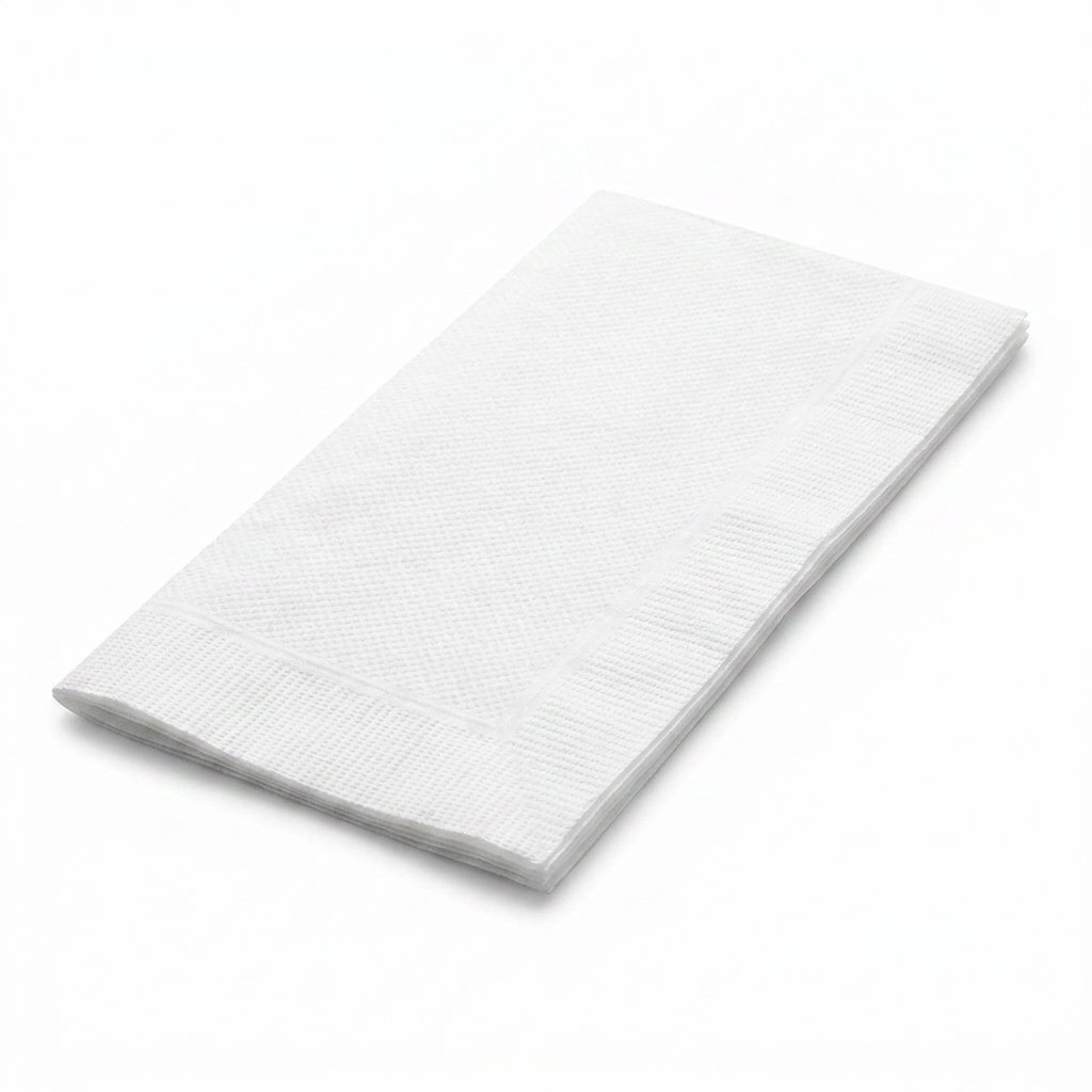 2-Ply Quilted Dinner Napkins 15x15 Inch (150 Count) - Ultra Absorbent White Disposable - Commercial Grade - Re