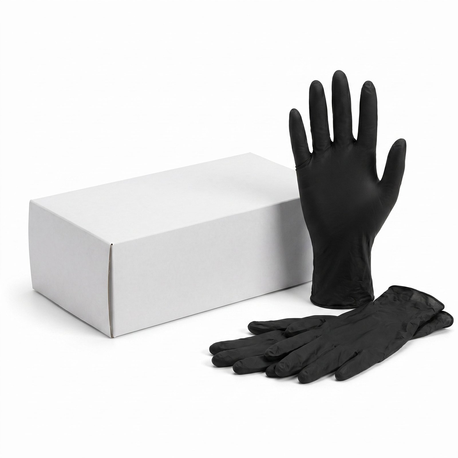 Nitrile Gloves 100 Count Small - Powder Free Black - Commercial Grade Food Service - Latex Free Disposable Glo