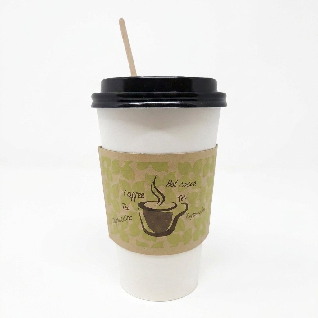 16 oz Paper Coffee Cups with Lids 100 Sets - Leak Proof Double Wall Insulated - Commercial Grade - Hot Drinks 
