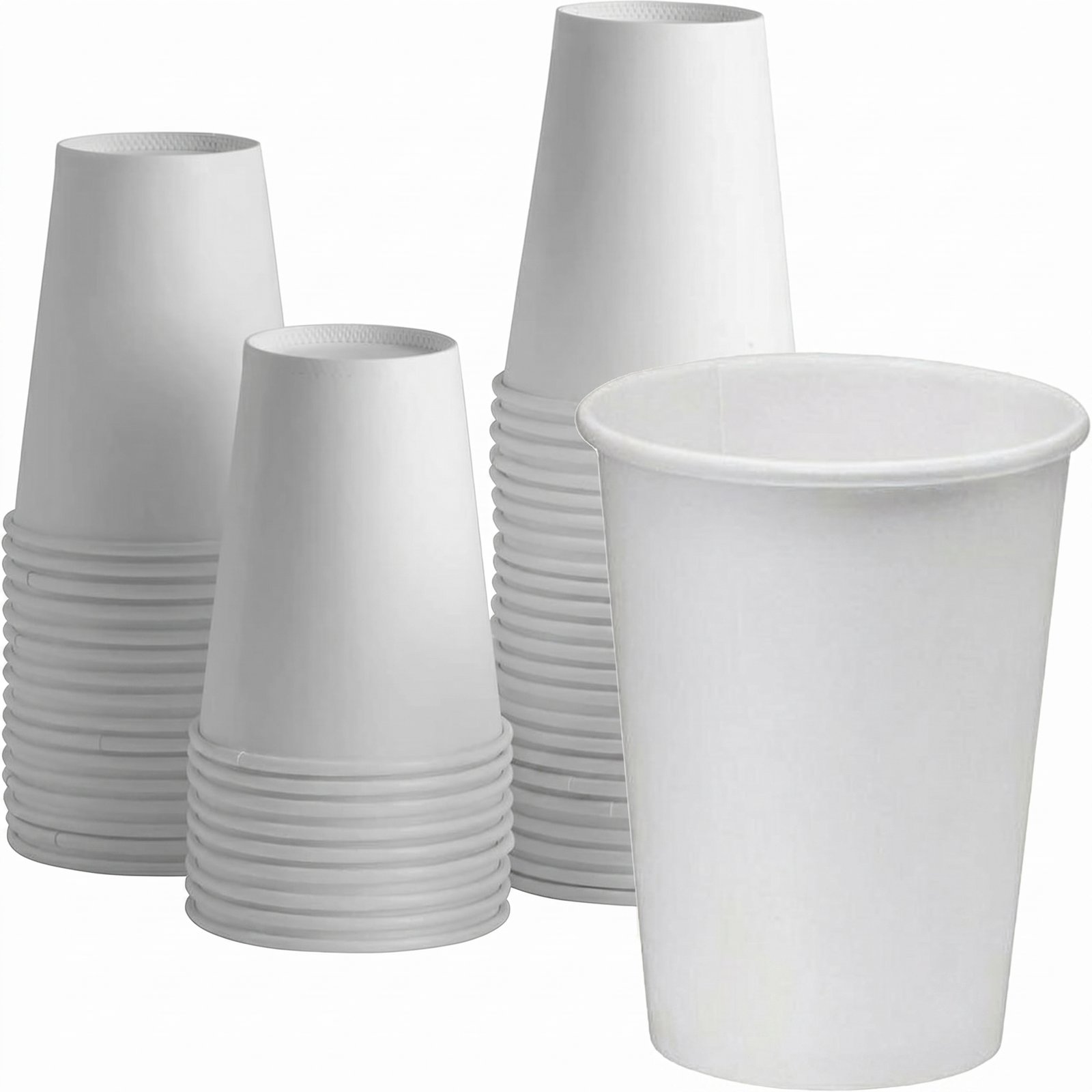 Professional White Paper Hot Cups 12oz - 1000 Count Case - Commercial Grade Disposable Coffee Cups - Cafes Res