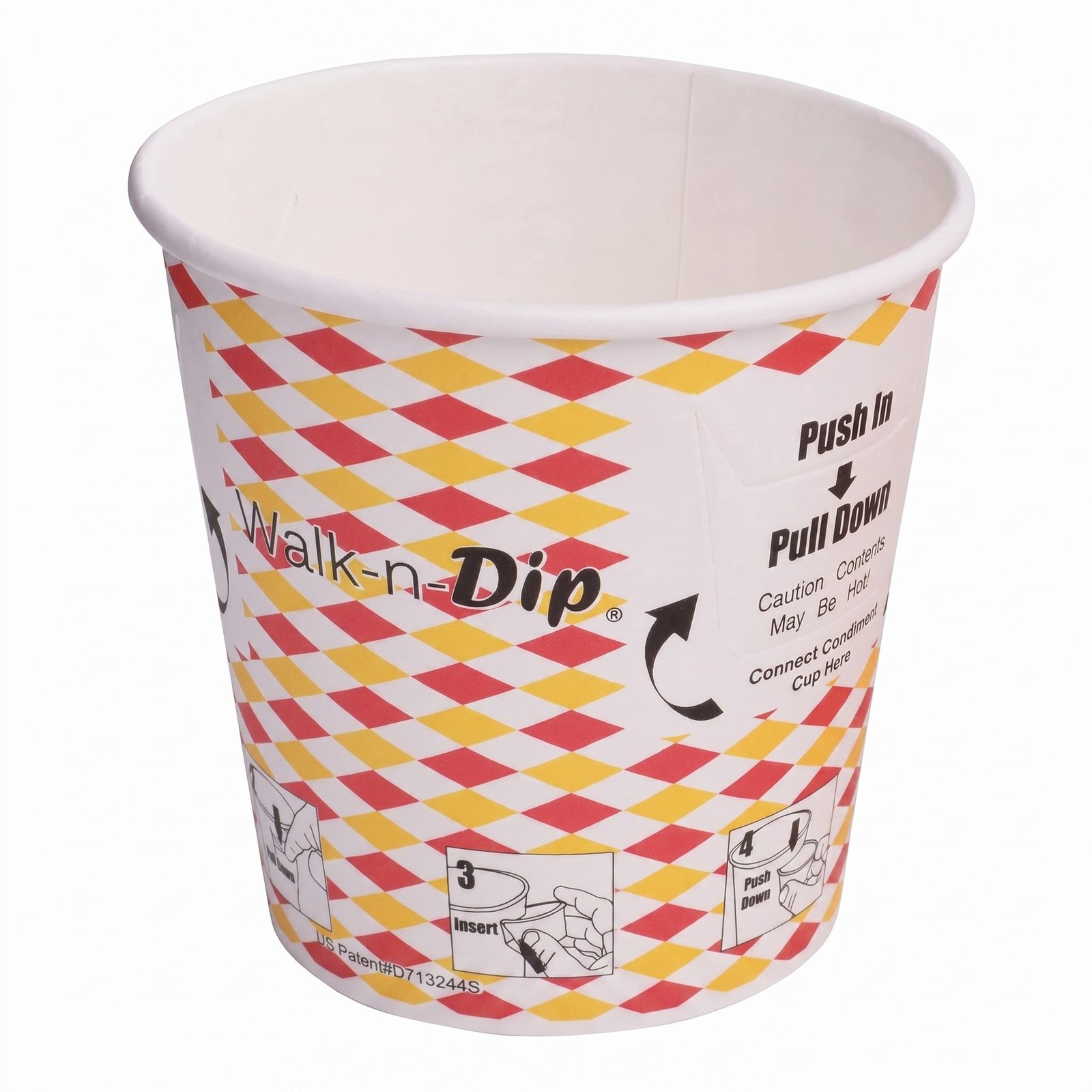 Walk-n-Dip Paper Food Containers 24oz with Portion Cups - 50 Pack Disposable Snack Trays - Commercial Grade - 