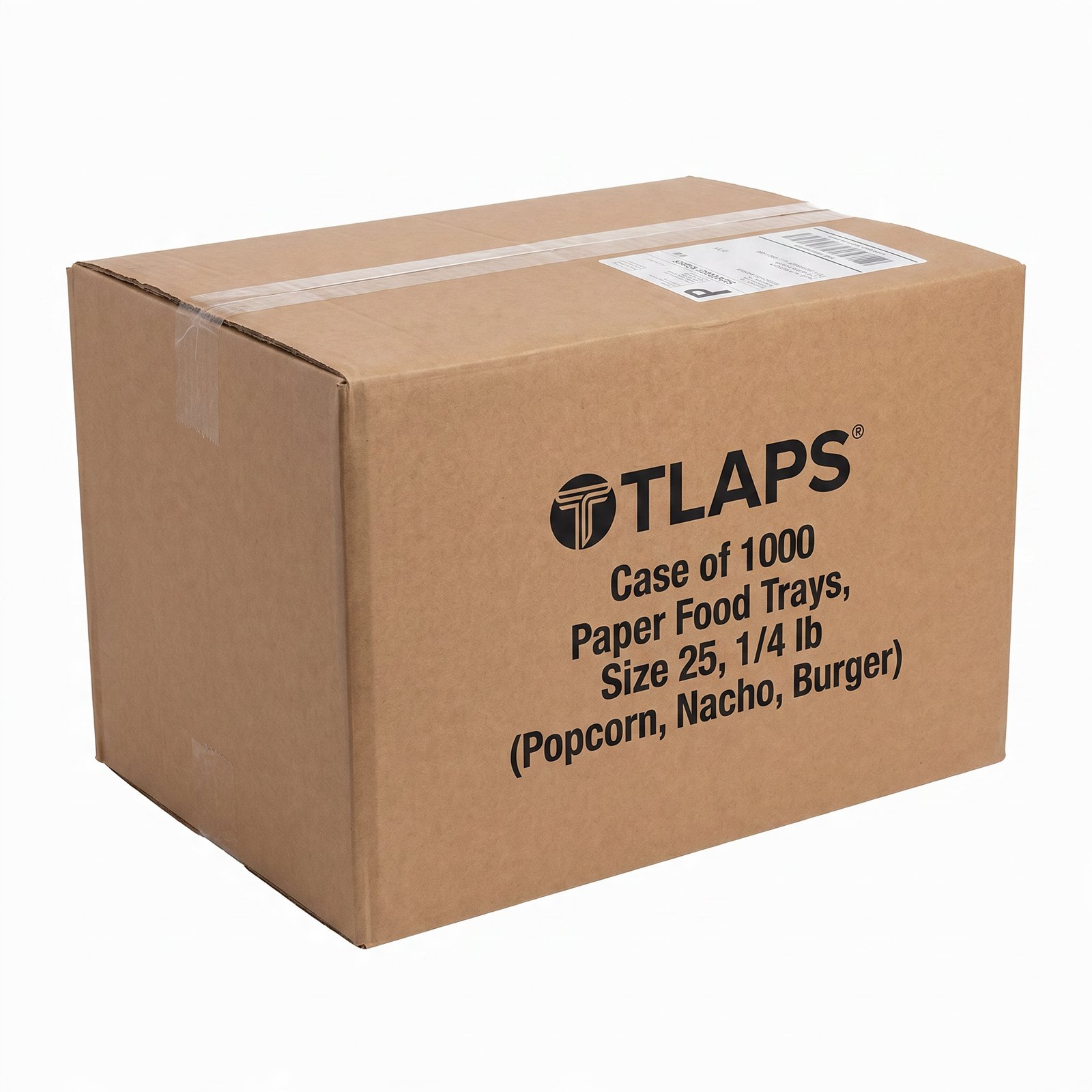 Paper Food Trays 1000 Pack - Size 25 (1/4 lb) - Commercial Grade Disposable Boats for Popcorn, Nachos, Hot Dog