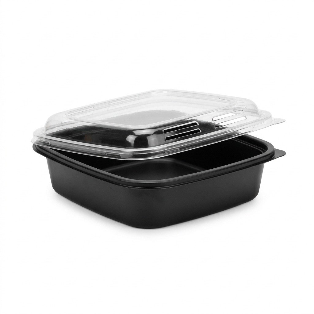 8x8x3 Inch Food Containers with Lids, 75 Count - Meal Prep Containers 1 Compartment - Commercial Grade Takeout