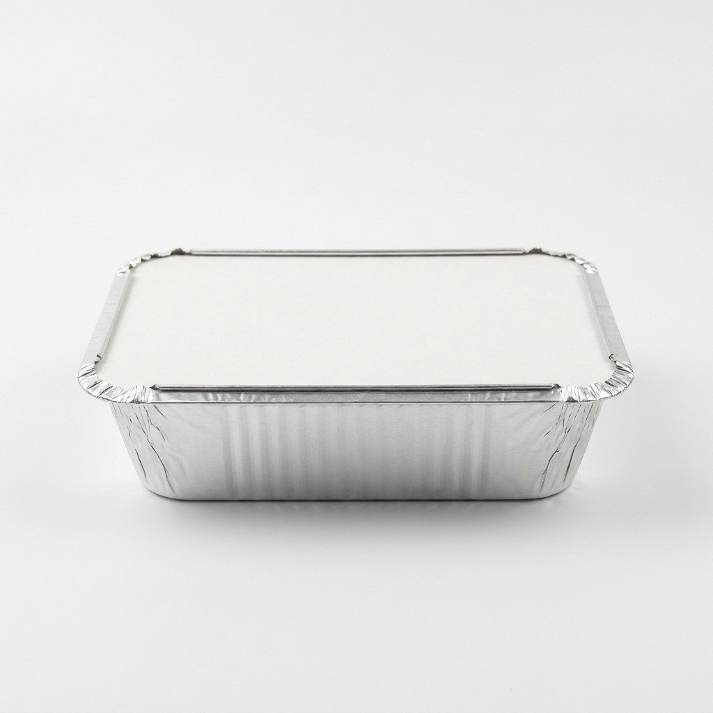 Disposable Aluminum Foil Trays with Lids 3 Compartment (20 Pack) - Heavy Duty Eco Board Covers - Commercial Grade - Meal Prep Cate