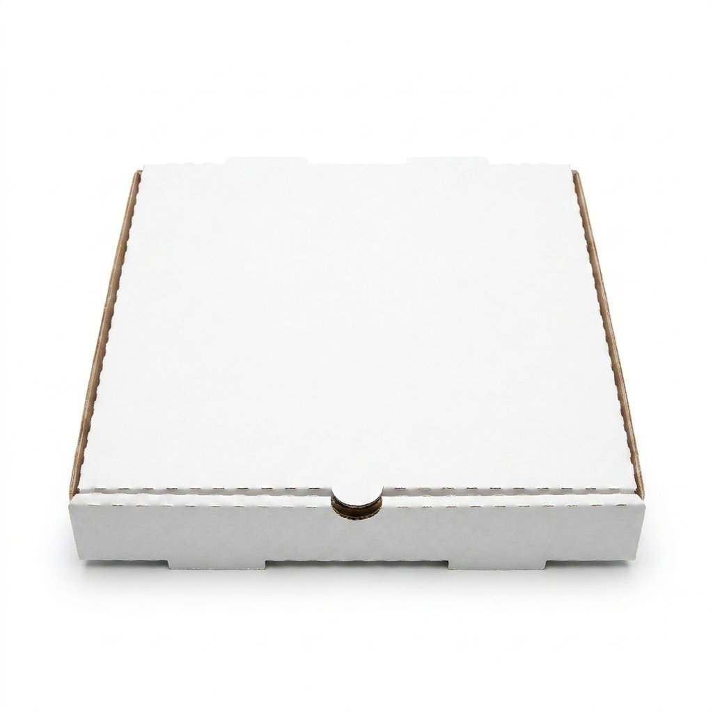 Professional Pizza Boxes 8x8 Inch (50 Pack) - White Corrugated Cardboard - Commercial Grade - Food Service Tak