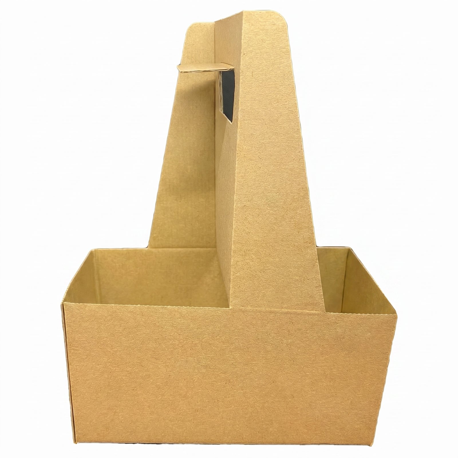 Kraft Paperboard Drink Carrier with Handle 2-Cup 12-32oz - Heavy Duty Molded Fiber - Commercial Grade - Coffee