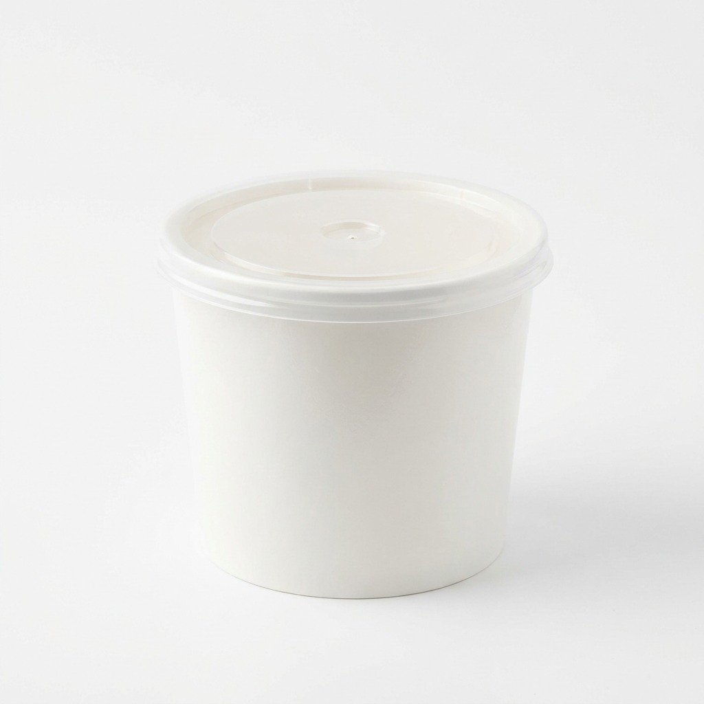 White Paper Soup Containers with Vented Lids 250 Sets - 24oz Leak-Resistant Bowls - Commercial Grade - Restaur