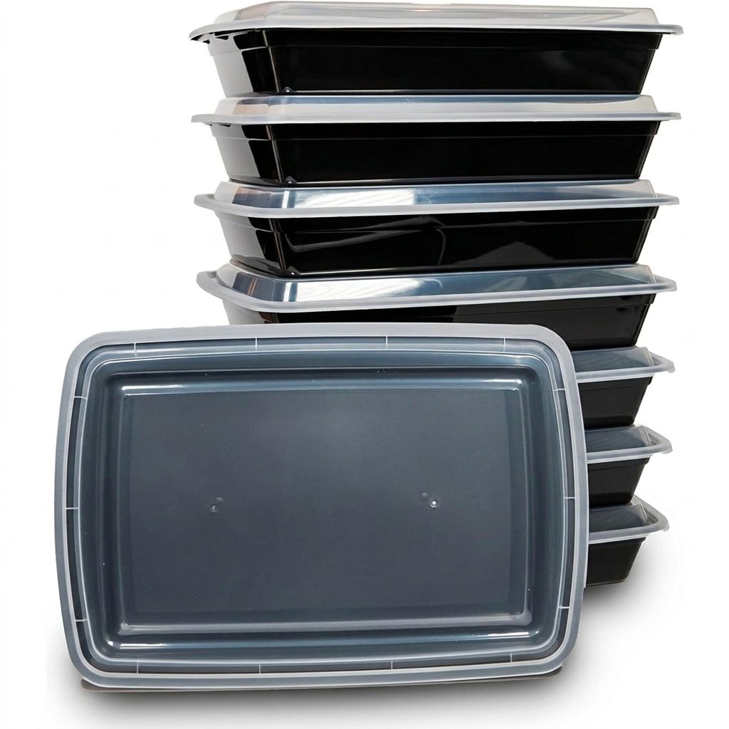 Professional Meal Prep Containers 58oz with Lids, 50 Pack - Commercial Grade PP - Microwavable Food Storage fo