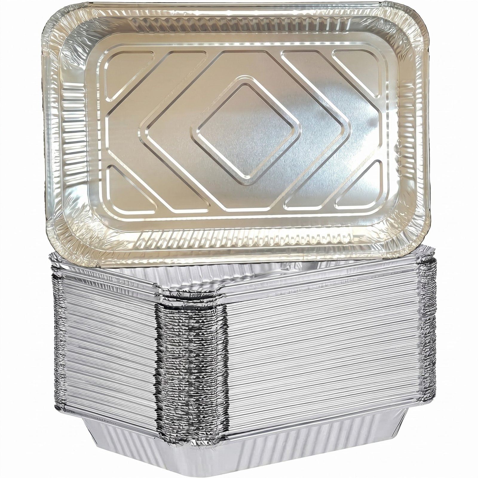 Professional 4 LB Aluminum Foil Pans 12x8x1.7 inch (30 Pack) - Heavy Duty Commercial Grade - Perfect for Cater