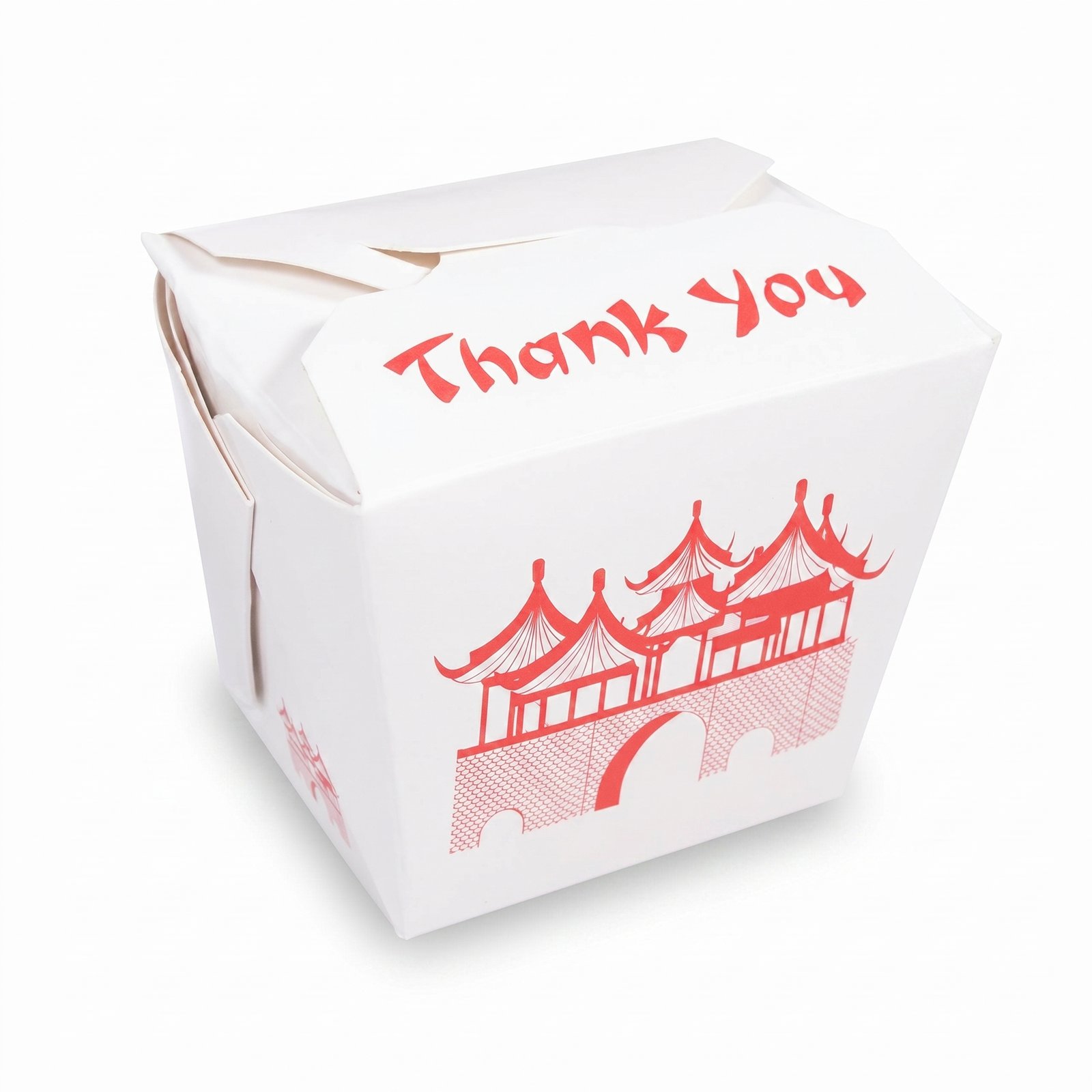 Chinese Take-Out Boxes with Pagoda Design 360 Pack | TLAPS Disposable Asian Cuisine To-Go Containers | Commerc