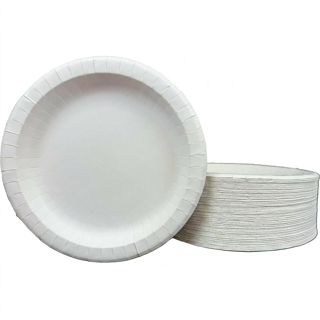 Professional 10.25 inch Disposable Paper Plates 170 Pack - Soak Proof & Cut Proof - Commercial Grade - Caterin