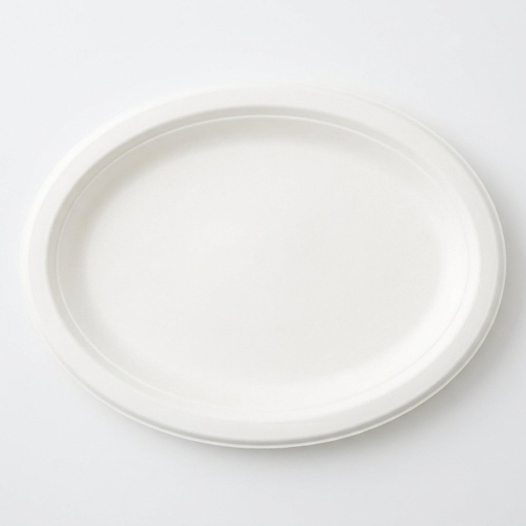 Biodegradable Sugarcane Plates 10 Inch - 125 Pack Heavy Duty Disposable Plates - Commercial Grade - Microwave 