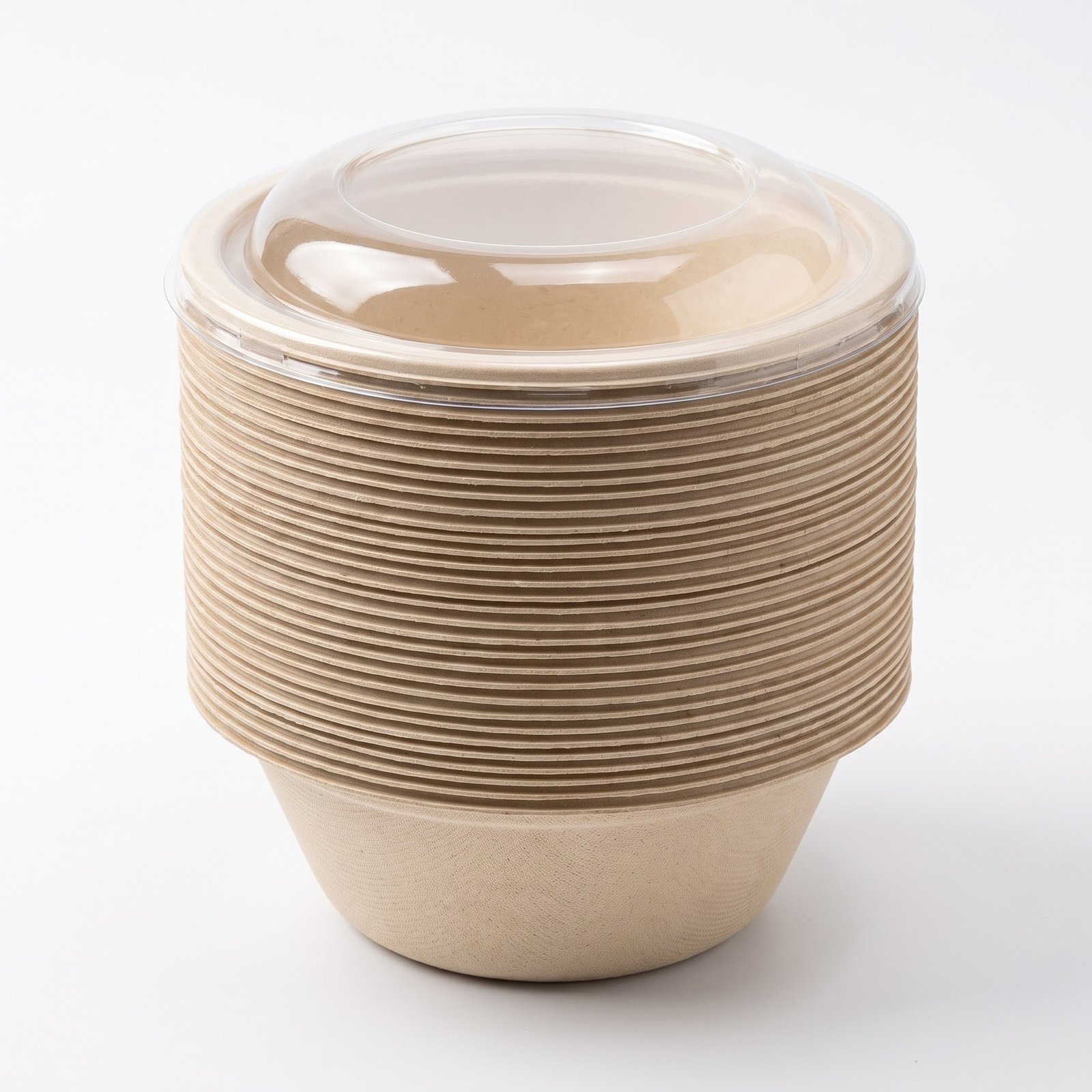 Round Paper Bowls 32oz Compostable - 100 Count Bagasse Heavy Duty Eco-Friendly - Commercial Grade - Catering R