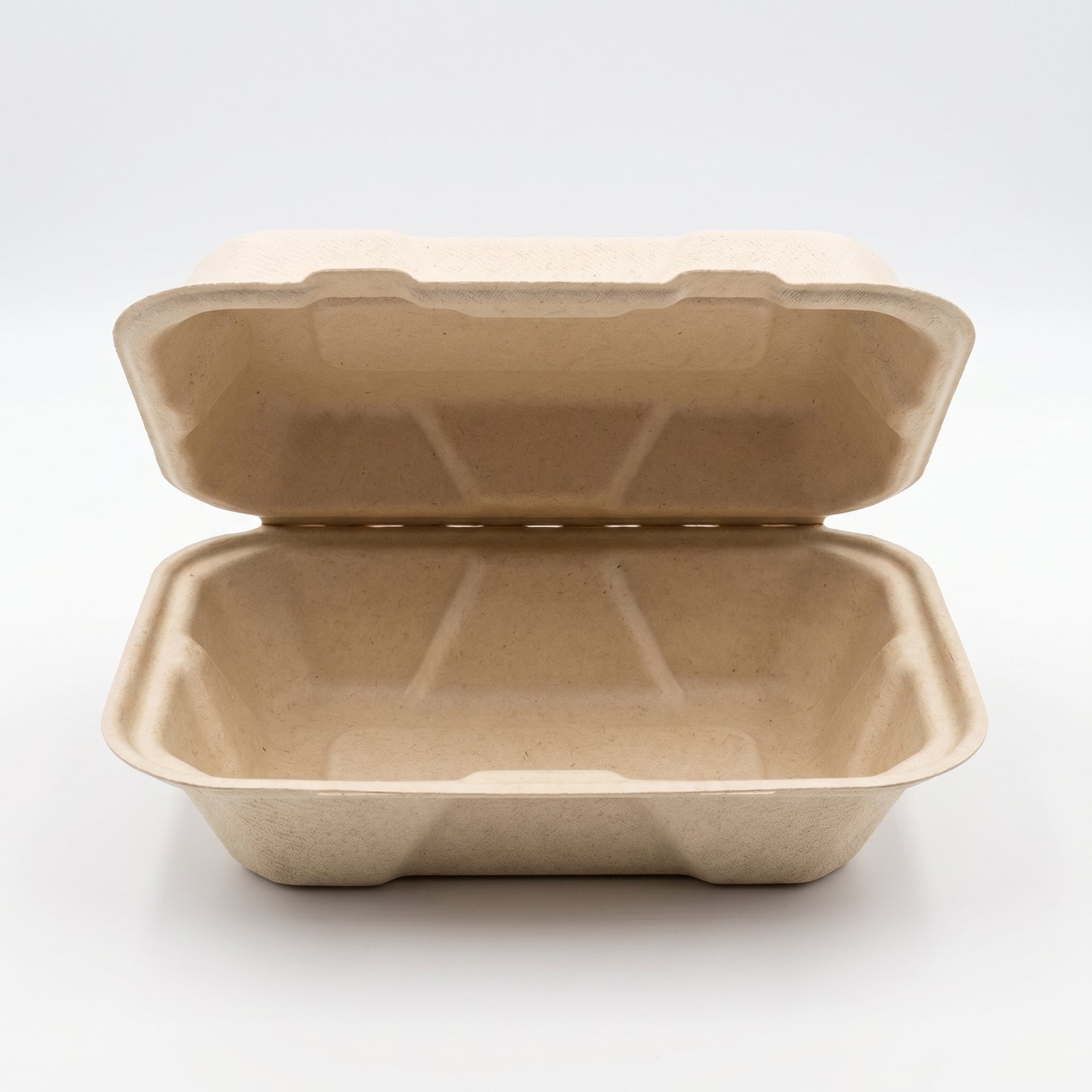 9x6 Sugarcane Clamshell Containers 200 Pack - Eco-Friendly Bagasse To-Go Boxes - Commercial Grade - Restaurant