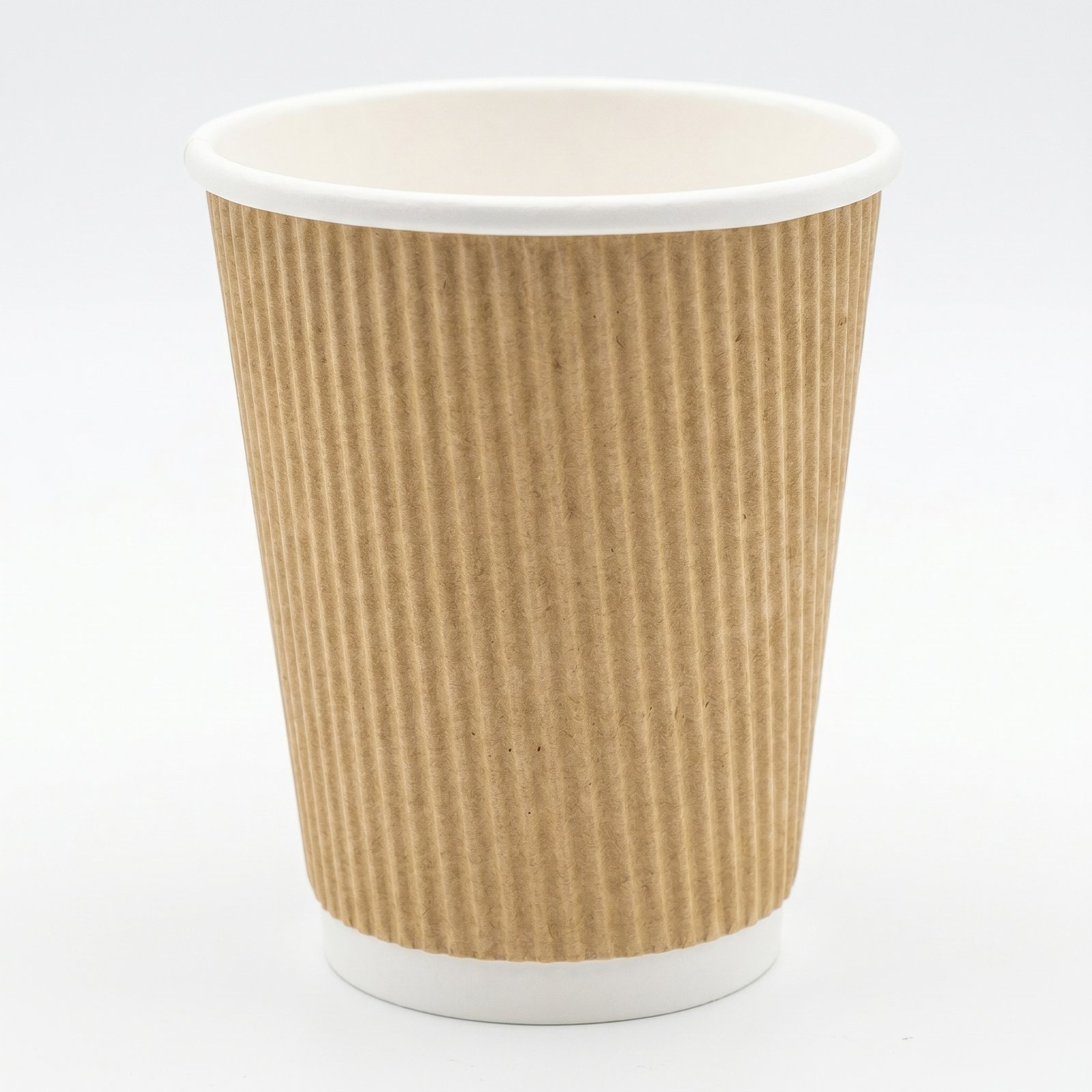 Ripple Wall Coffee Cups 8oz 500 Pack - Triple Insulated No Sleeve Needed - Commercial Grade - Disposable Hot B