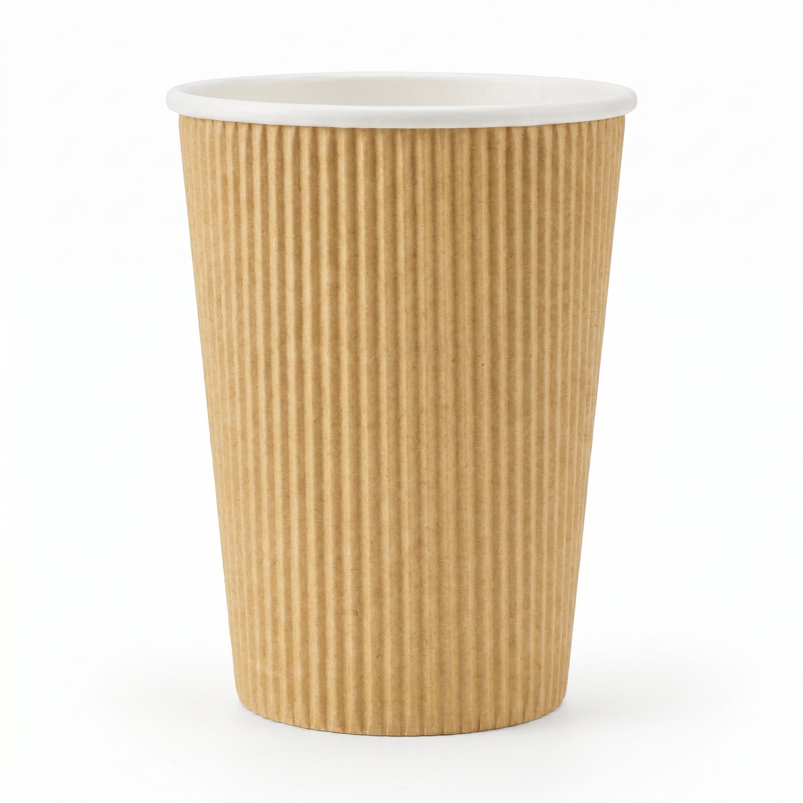 Corrugated Ripple Wall Paper Coffee Cups 20oz Disposable Hot Beverage Cups - Triple Insulated - Commercial Gra