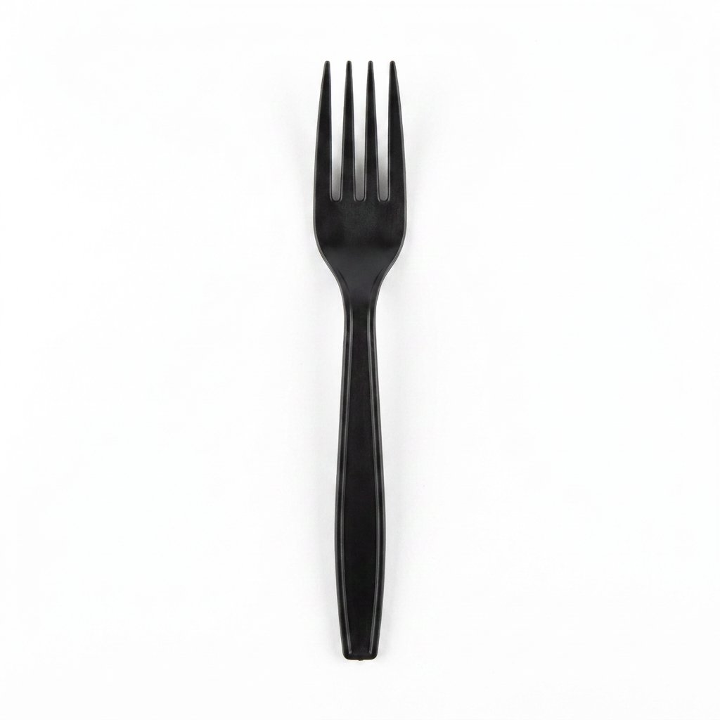 Black Plastic Forks 1200 Count 7 Inch - Heavy Duty Disposable Cutlery - Commercial Grade - Perfect for Caterin