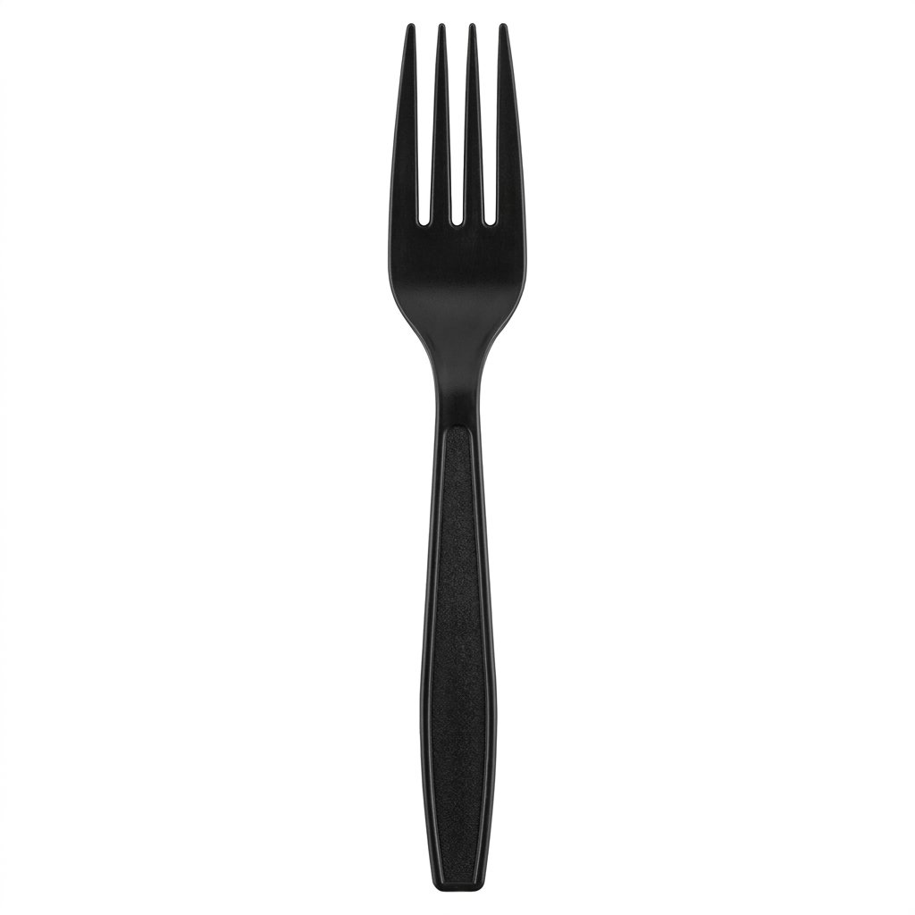 Black Plastic Forks 400 Count 7 Inch - Heavy Duty Disposable Cutlery - Commercial Grade - Perfect for Catering