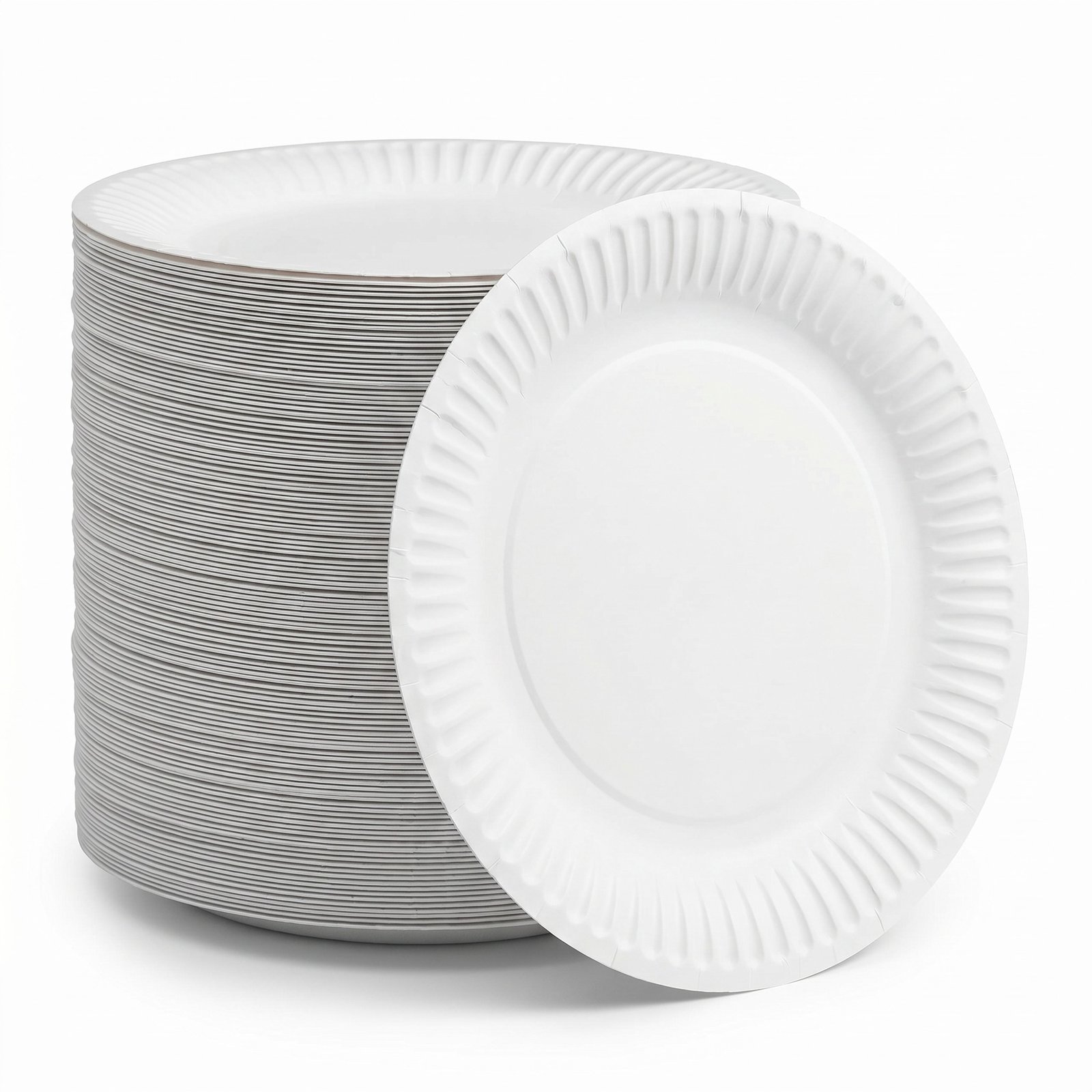 Paper Plates | 500 Pack | TLAPS Commercial Heavy Duty Coated for Catering Parties & Foodservice